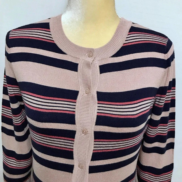 Halogen NWT Striped Knit Cardigan Women S - Picture 2 of 9